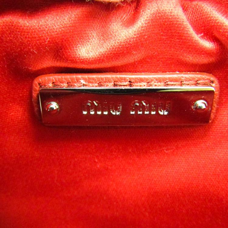 Pre Owned Miu Miu Red/Yellow Leather Pouch
