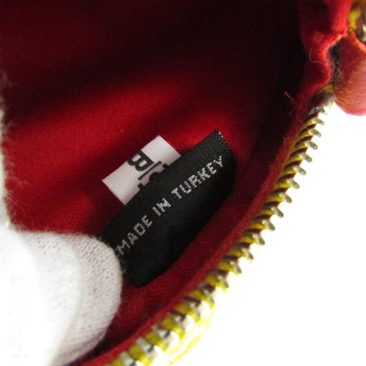 Pre Owned Miu Miu Red/Yellow Leather Pouch