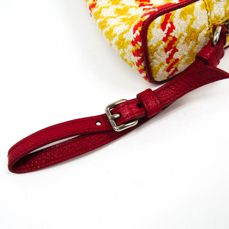 Pre Owned Miu Miu Red/Yellow Leather Pouch