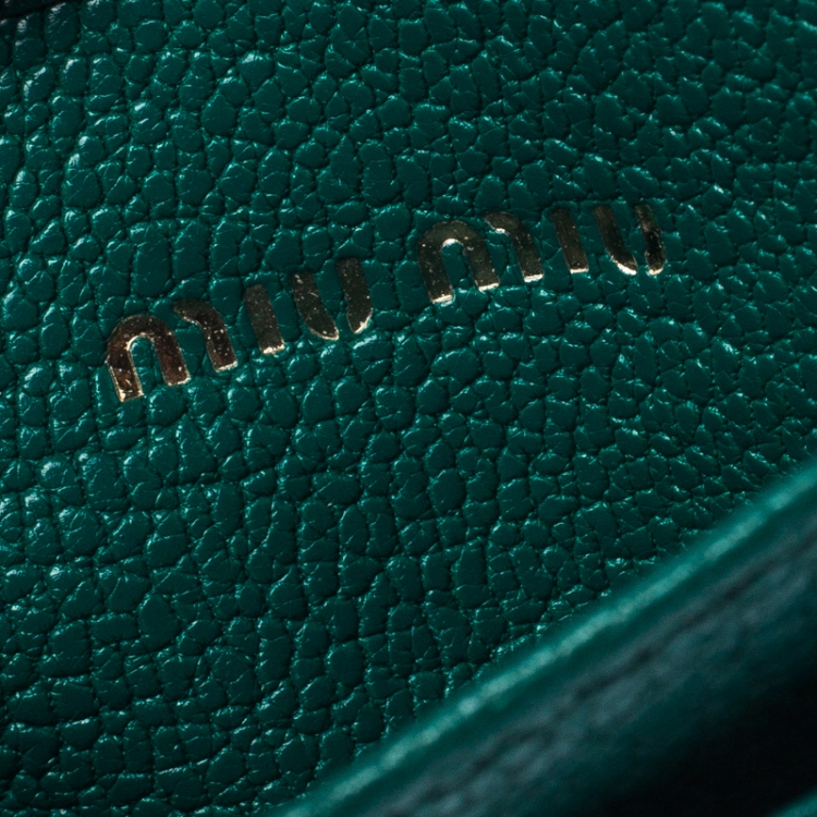 Pre Owned Miu Miu Green/Holder Python and Leather Card Holder