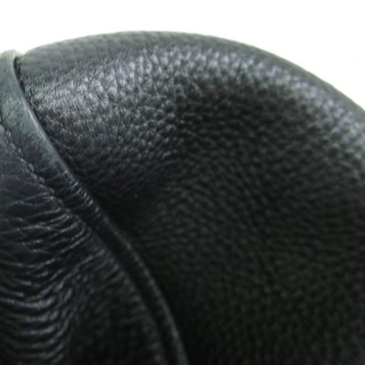 Pre Owned Miu Miu Black Leather Boston Bag