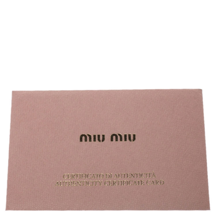 Pre Owned Miu Miu Blue Leather Madras Top Handle Bag