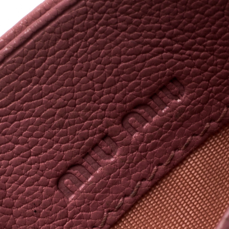 Pre Owned Miu Miu Pink Leather Card Holder