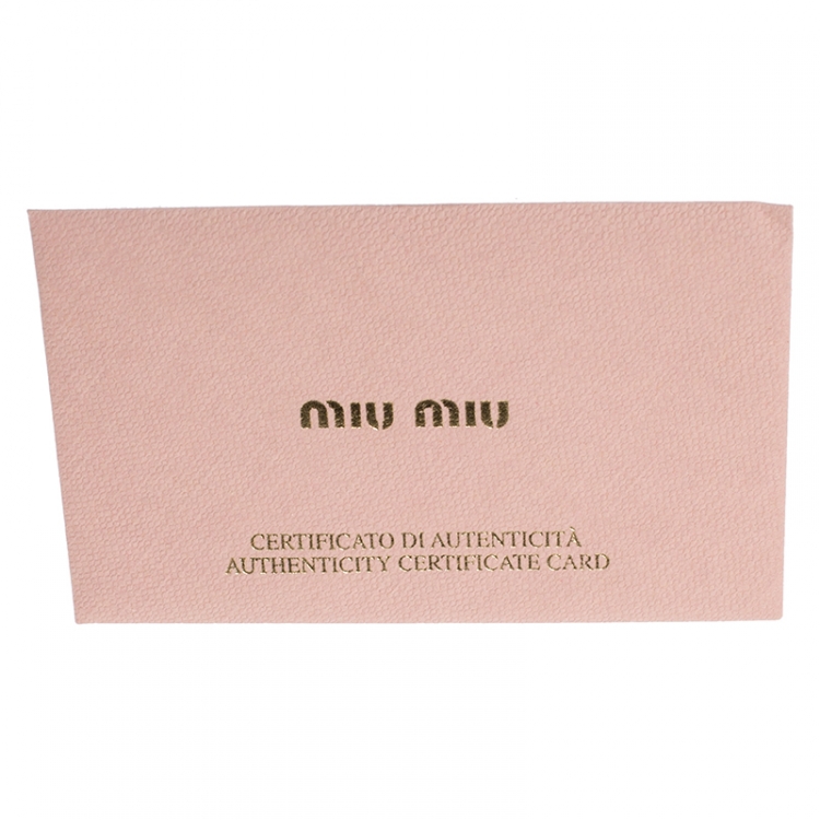 Pre Owned Miu Miu Blue Two Tone Leather Flap Crystal Shoulder Bag