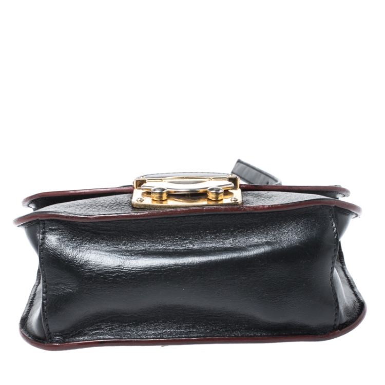 Pre Owned Miu Miu Black Leather Chain Shoulder Bag