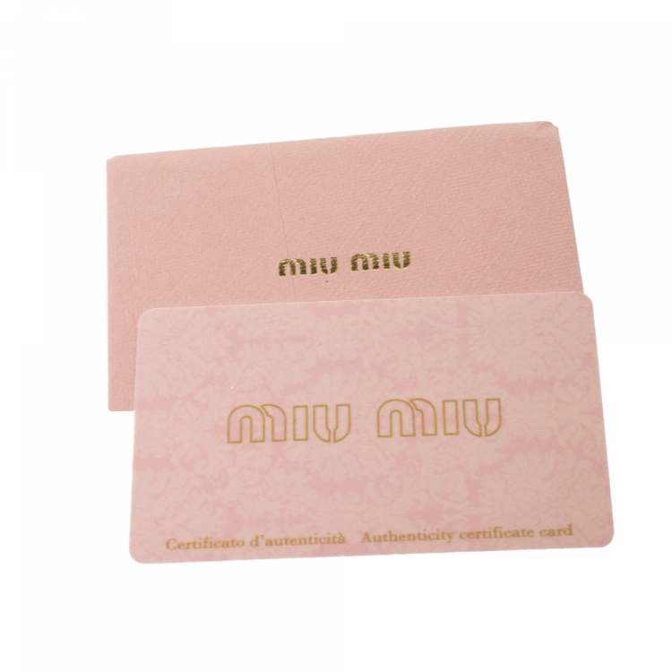 Pre Owned Miu Miu Blue Matelasse Velevt and Leather Wallet on Chain