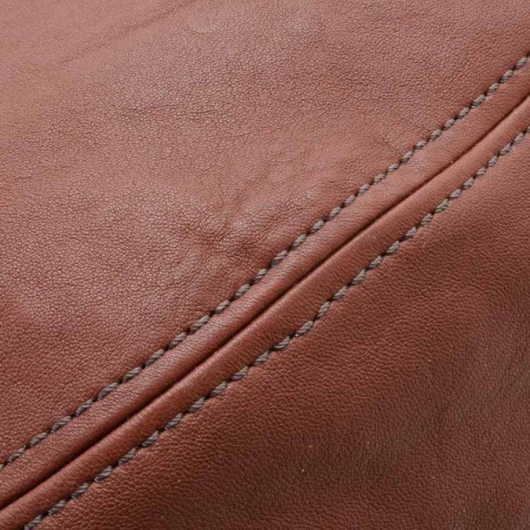 Pre Owned Miu Miu Brown Nappa Leather Hobo Bag
