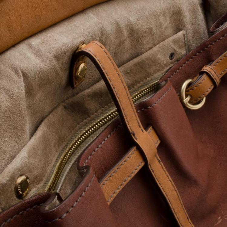Pre Owned Miu Miu Brown Nappa Leather Hobo Bag