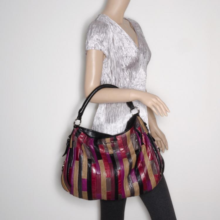 Pre Owned Miu Miu Patch Nappa Leather Satchel