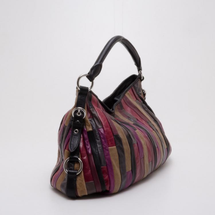 Pre Owned Miu Miu Patch Nappa Leather Satchel