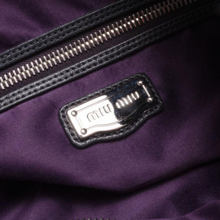 Pre Owned Miu Miu Patch Nappa Leather Satchel