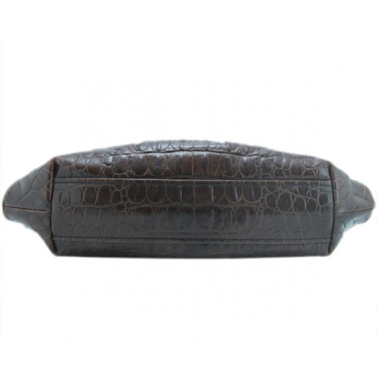 Pre Owned Miu Miu Croc Embossed clutch