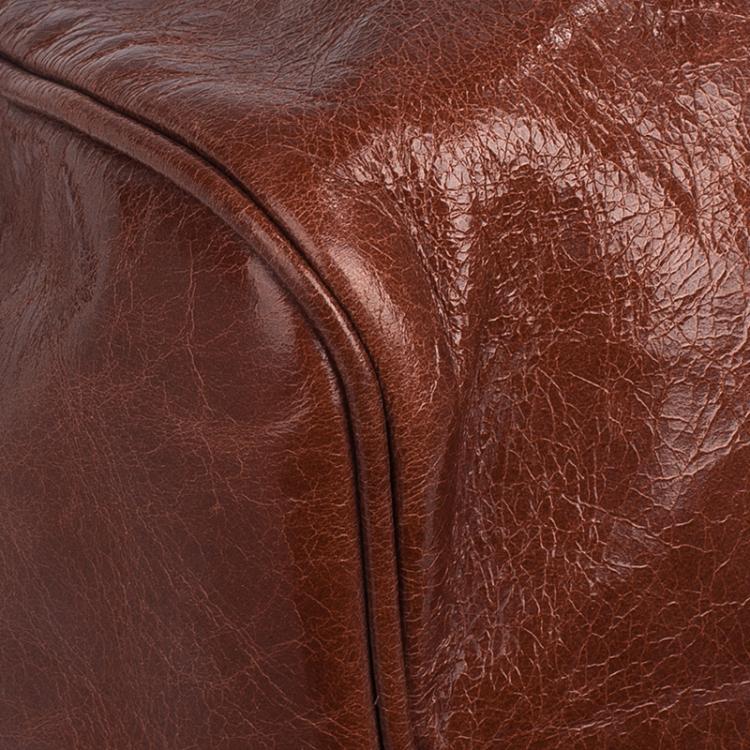 Pre Owned Miu Miu Dark Brown Vitello Lux Leather Bow Top Handle Bag