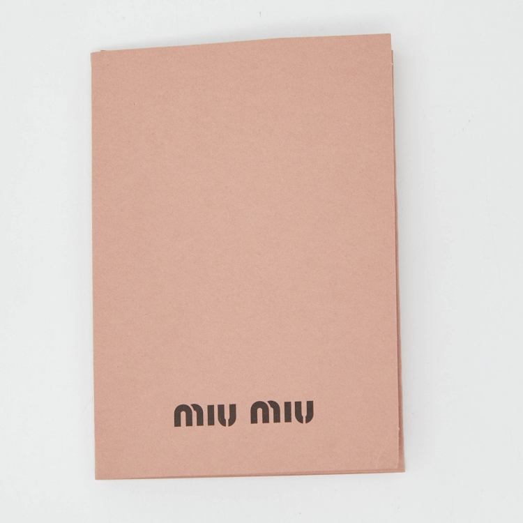 Pre Owned Miu Miu Black Madras Leather Flap Crossbody Bag