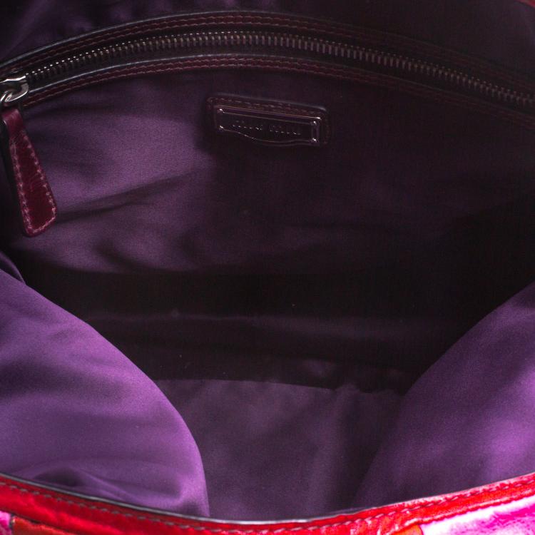 Pre Owned Miu Miu Multicolor Patchwork Leather Satchel