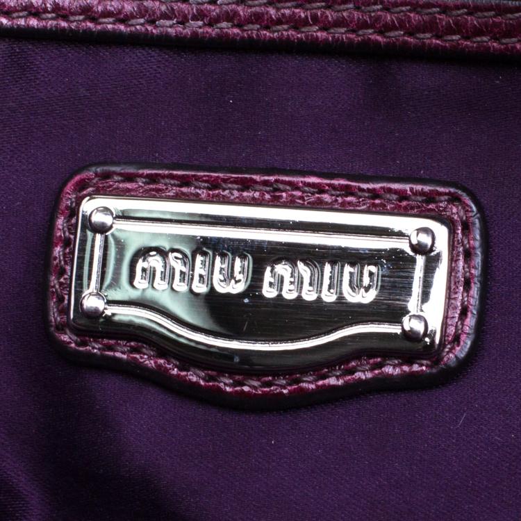 Pre Owned Miu Miu Multicolor Patchwork Leather Satchel