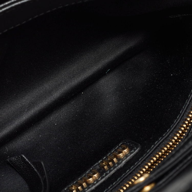 Pre Owned Miu Miu Black Matelassé Leather Flap Clutch Bag