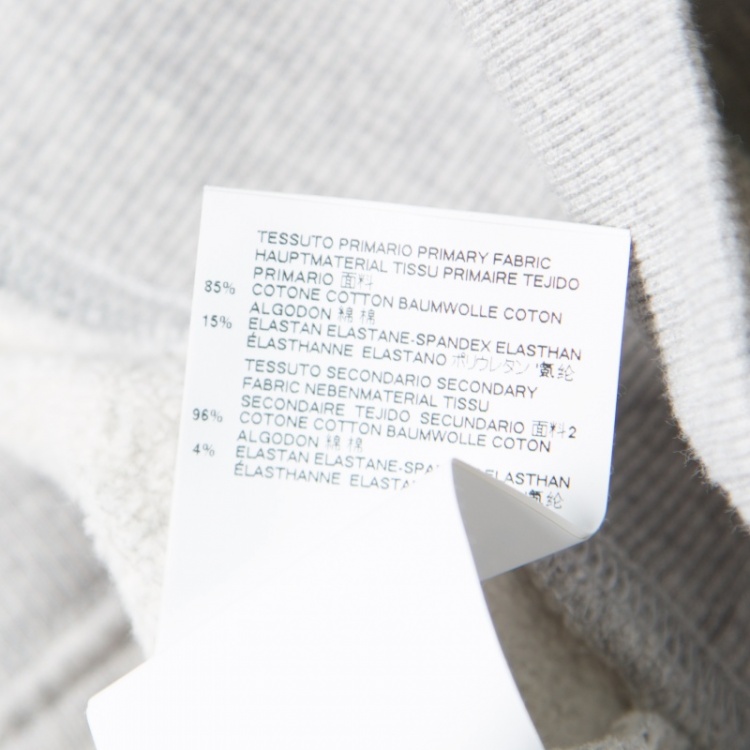 Pre Owned MM6 Maison Margiela Grey Melange Terry Cold Shoulder Oversized Sweatshirt Dress S
