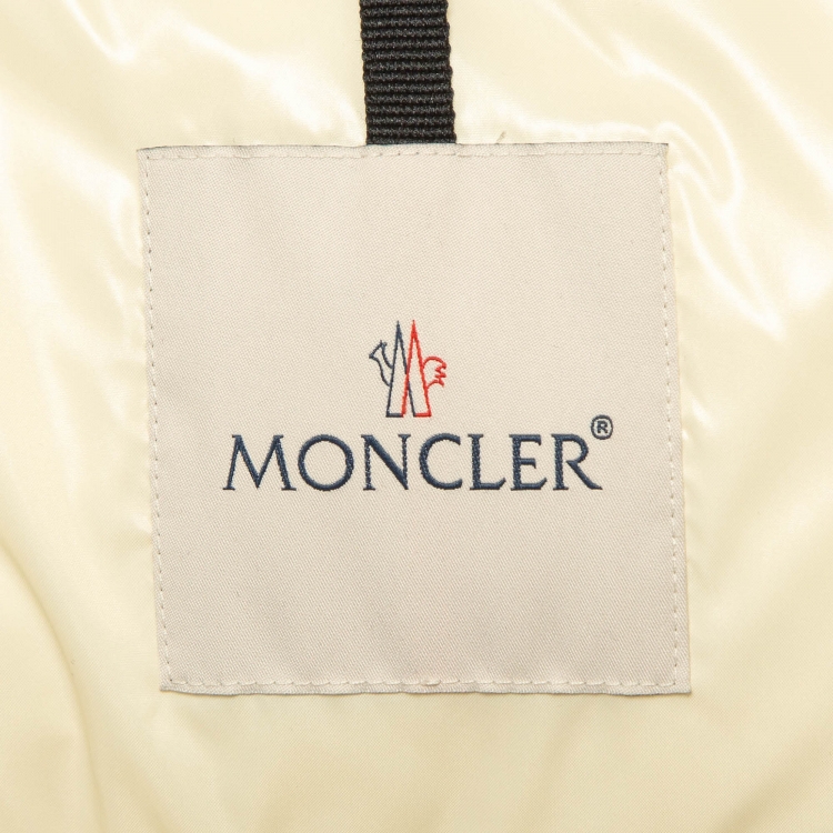 Pre Owned Moncler Cream Corduroy Daos Quilted Jacket L
