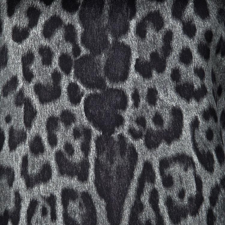 Pre Owned Moncler Black Contrast Animal Print Silk Panel T-Shirt XS