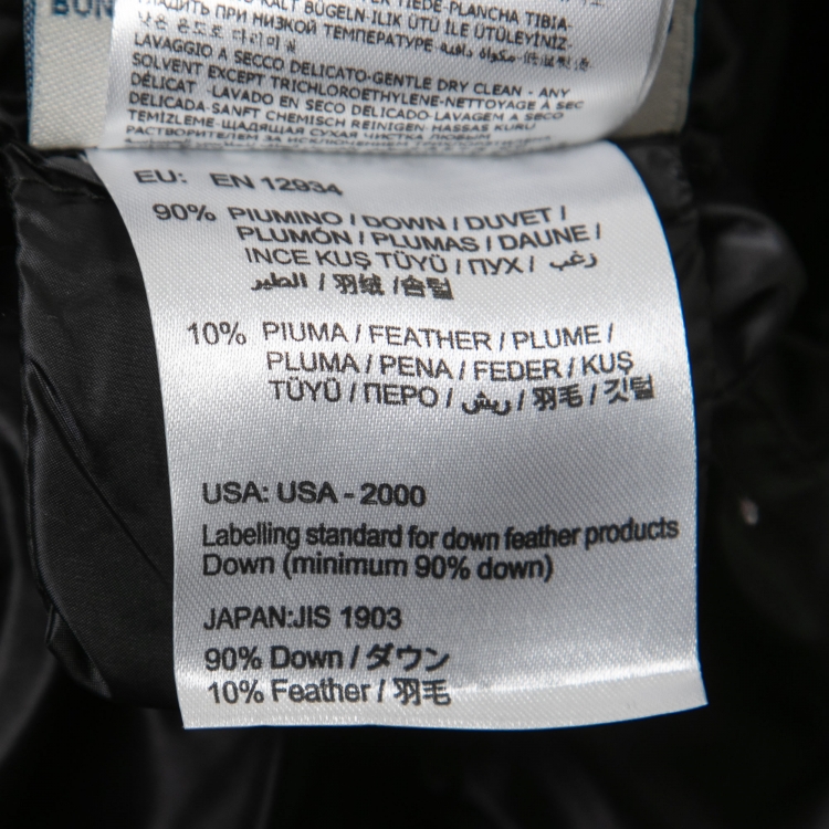 Pre Owned Moncler Black Synthetic Quilted Down Jacket M