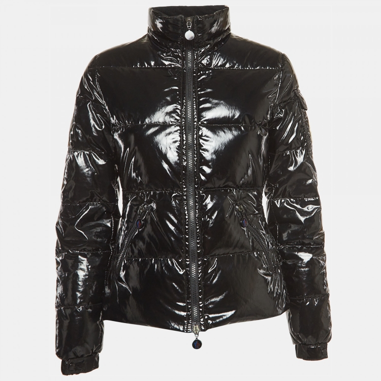 Moncler Black Synthetic Zip Up Down Jacket S Moncler The Luxury Closet