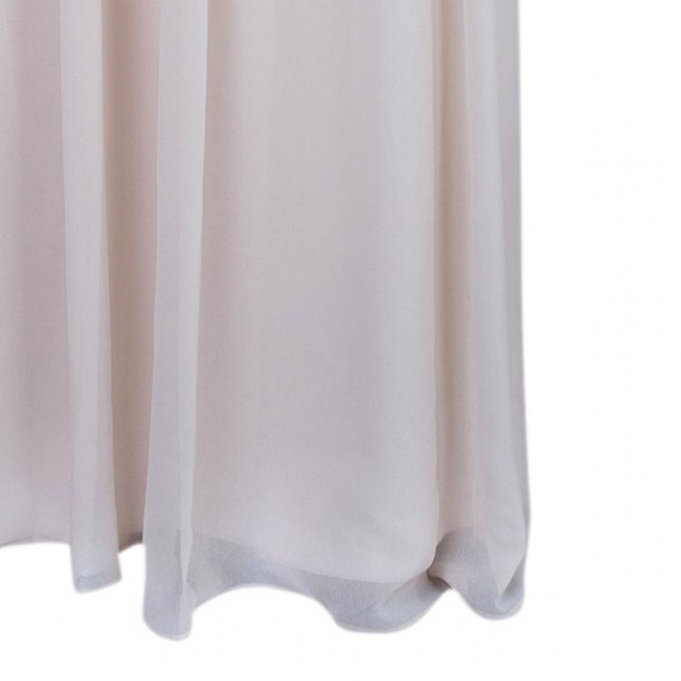 Pre Owned Monique Lhuillier Blush Sweetheart Chiffon Gown XL