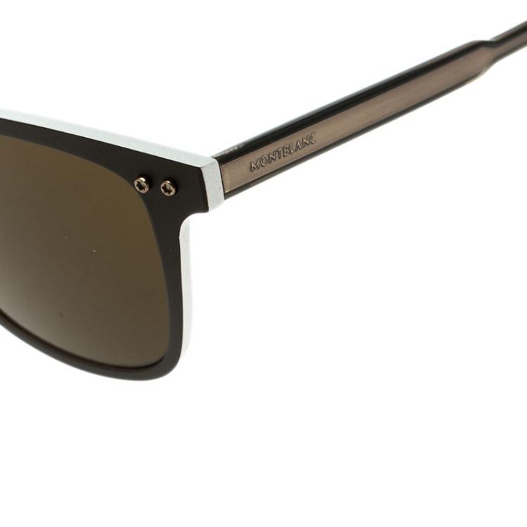 Pre Owned Montblanc Brown MB584S 49J Warfarer  Sunglasses