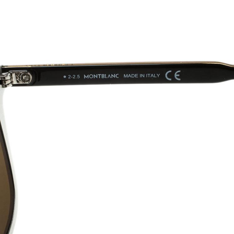 Pre Owned Montblanc Brown MB584S 49J Warfarer  Sunglasses