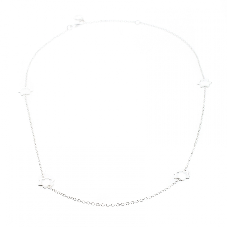 Pre Owned Montblanc Emblem Silver Station Necklace