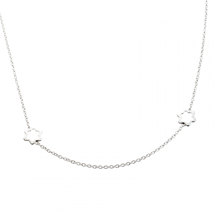 Pre Owned Montblanc Emblem Silver Station Necklace