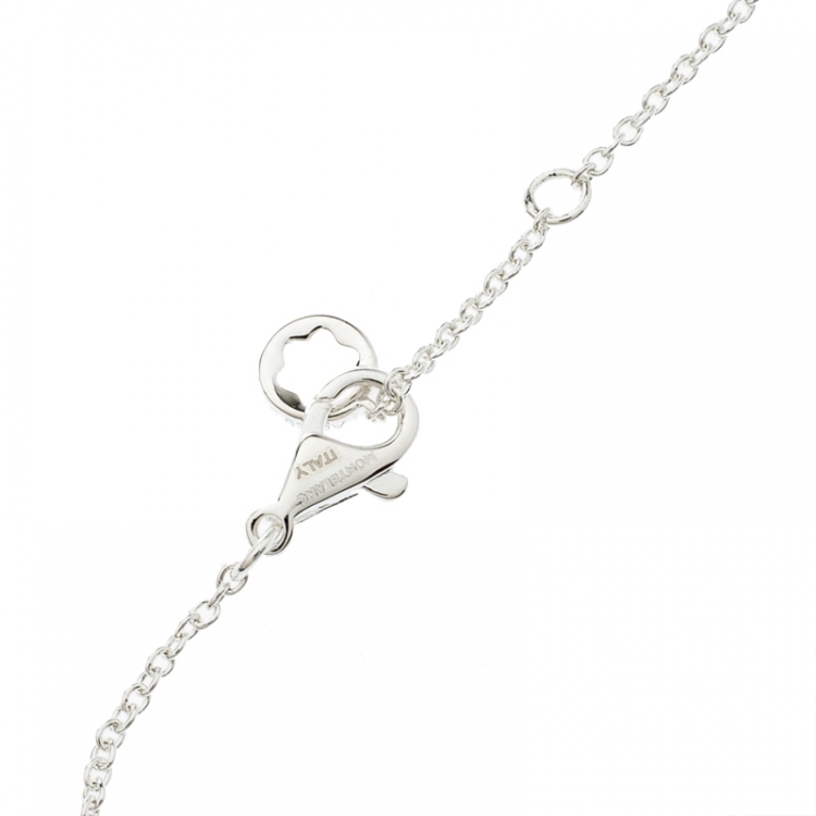 Pre Owned Montblanc Emblem Silver Station Necklace