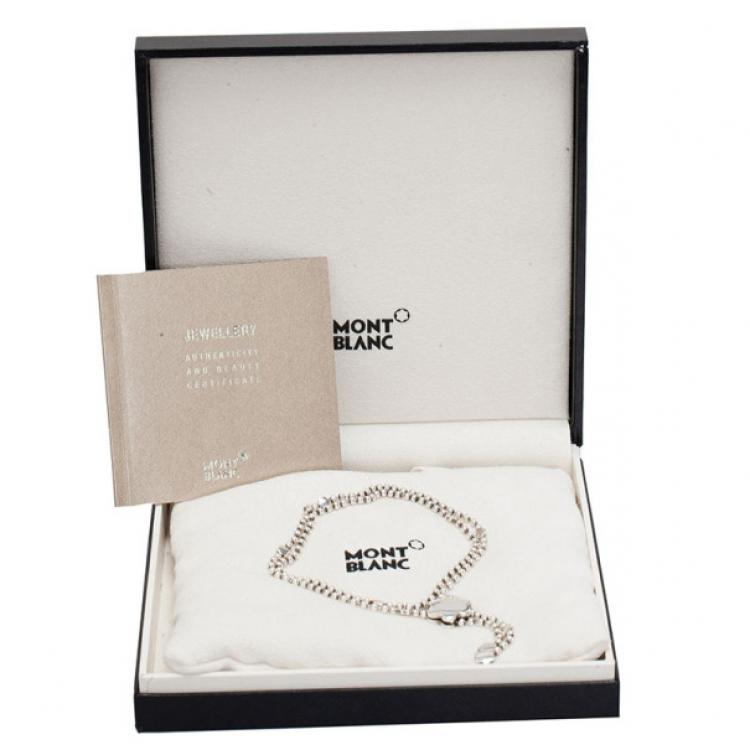 Pre Owned Montblanc Star Sparks Silver Lariat Necklace