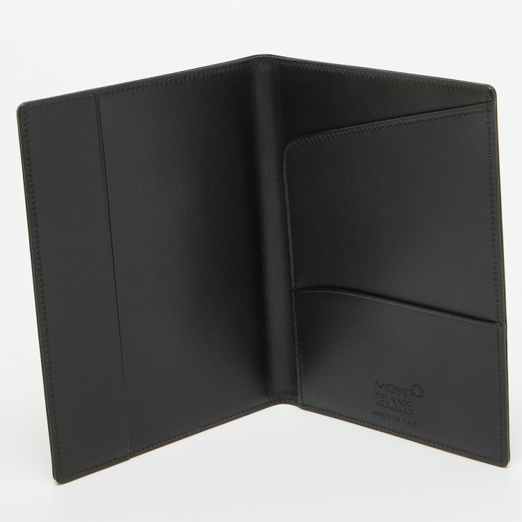 Pre Owned Montblanc Black Leather Meisterstuck Passport Holder 