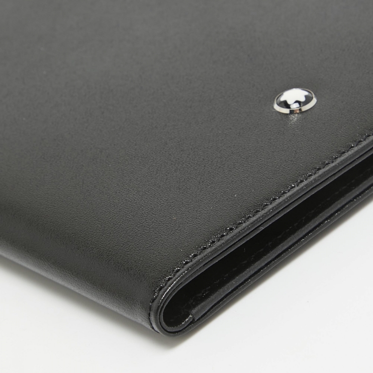 Pre Owned Montblanc Black Leather Meisterstuck Passport Holder 