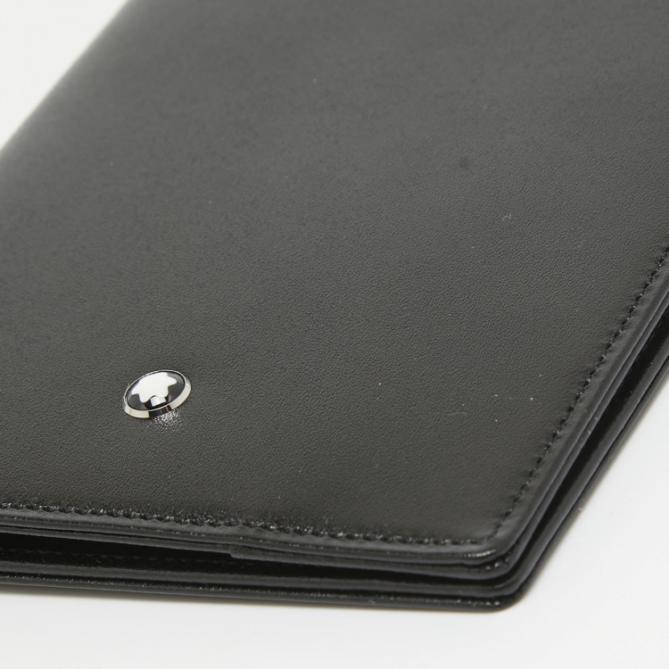 Pre Owned Montblanc Black Leather Meisterstuck Passport Holder 