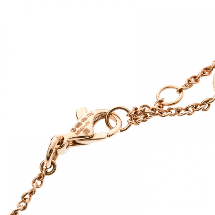 Pre Owned Montblanc Emblem 4810 Diamond 18K Rose Gold Bracelet
