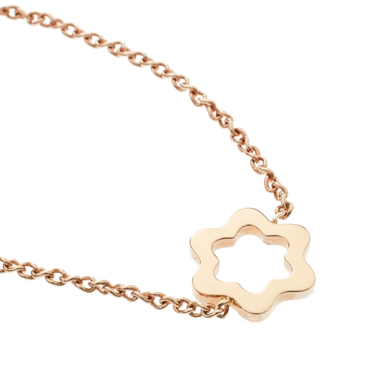 Pre Owned Montblanc Emblem 4810 Diamond 18K Rose Gold Bracelet