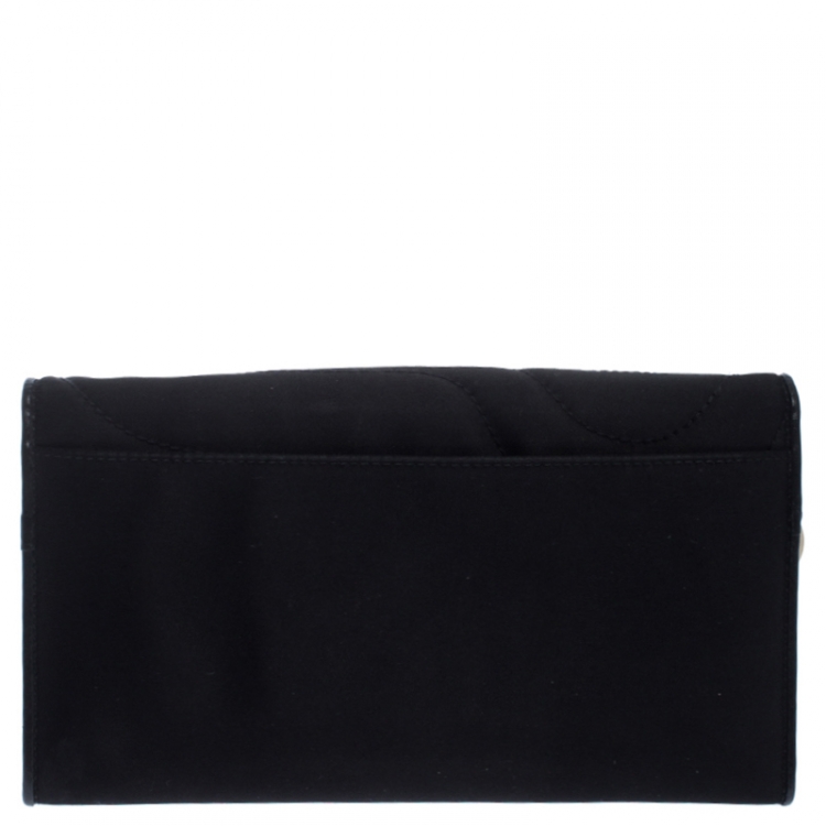Pre Owned Montblanc Black Satin Starisma Dalila Continental Wallet