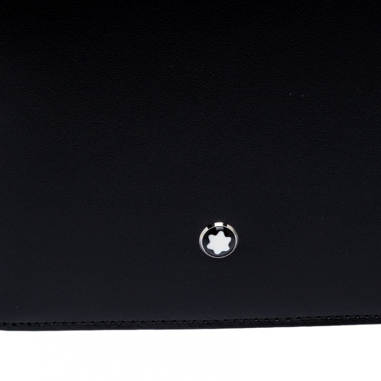 Pre Owned Montblanc Black Leather Meisterstück Money Clip Wallet 6CC