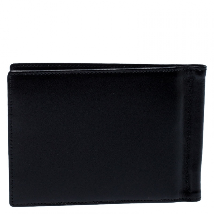 Pre Owned Montblanc Black Leather Meisterstück Money Clip Wallet 6CC