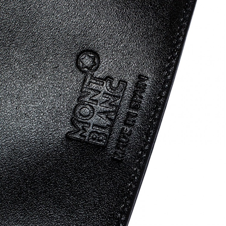 Pre Owned Montblanc Black Leather Meisterstück Money Clip Wallet 6CC
