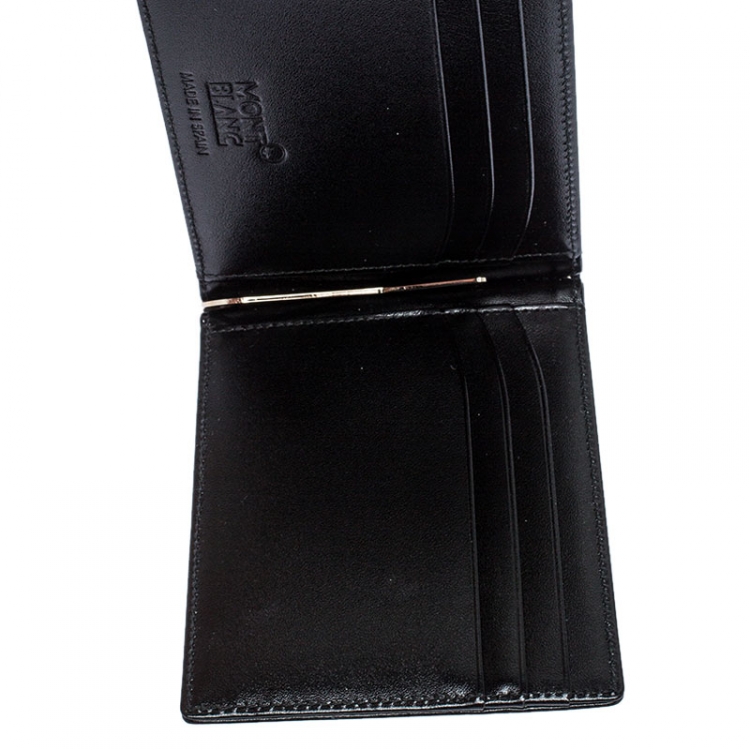 Montblanc Meisterstuck 6cc Leather Wallet with Money Clip Black