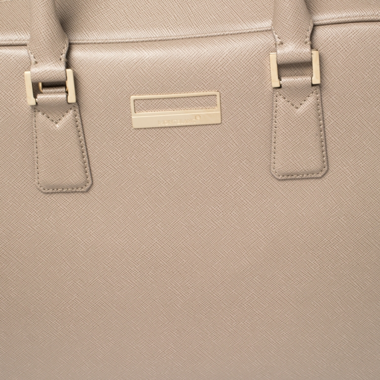 Pre Owned Montblanc Beige Leather Sartorial Briefcase