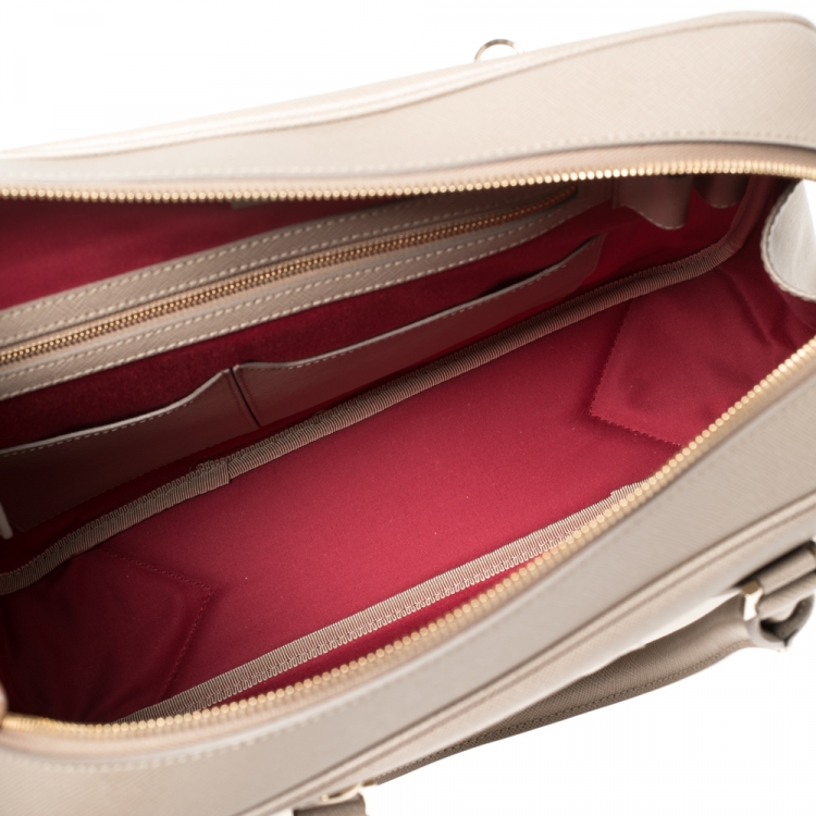Pre Owned Montblanc Beige Leather Sartorial Briefcase