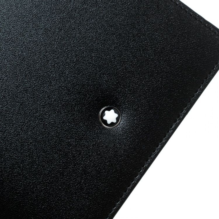 Pre Owned Montblanc Black Leather Meisterstuck Passport Holder