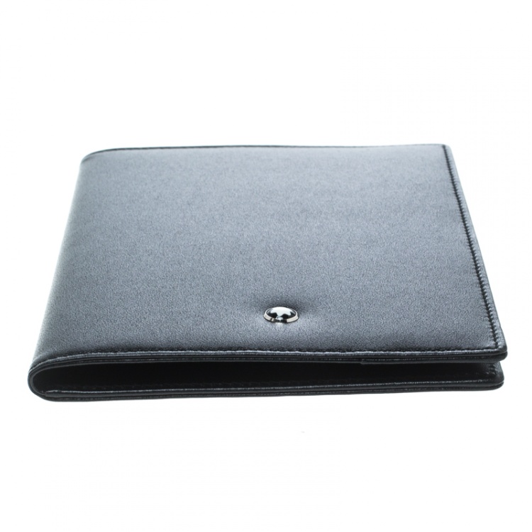 Pre Owned Montblanc Black Leather Meisterstuck Passport Holder