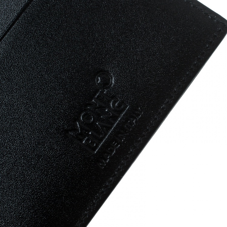 Pre Owned Montblanc Black Leather Meisterstuck Passport Holder