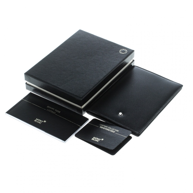 Pre Owned Montblanc Black Leather Meisterstuck Passport Holder