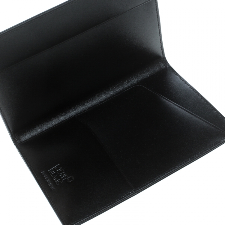Pre Owned Montblanc Black Leather Meisterstuck Passport Holder